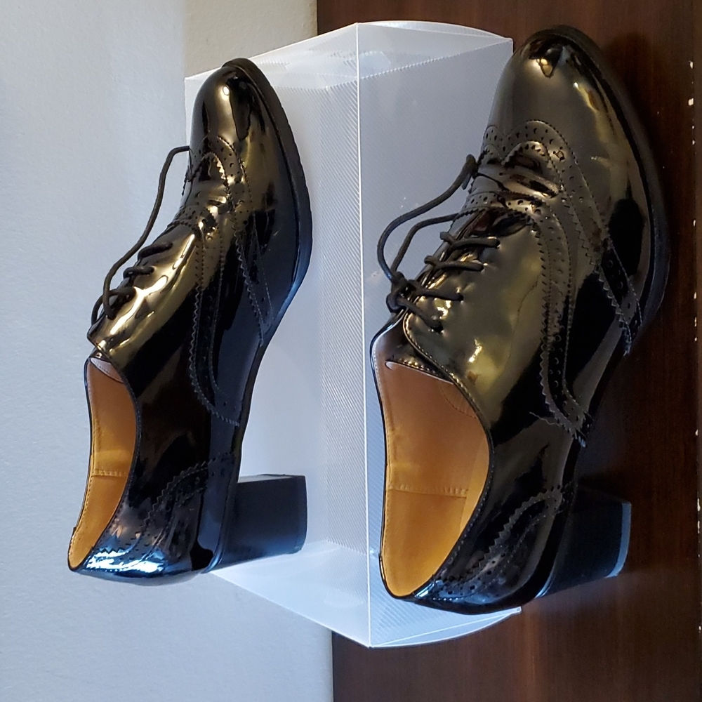NEW Black patent leather heels